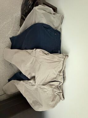 Duluth Trading Co Chino Pair in Khaki and Navy Blue